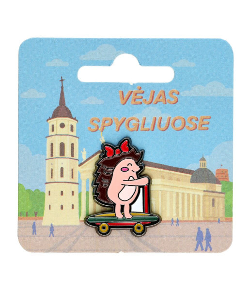 Ženkliukas ežiukas ant paspirtuko